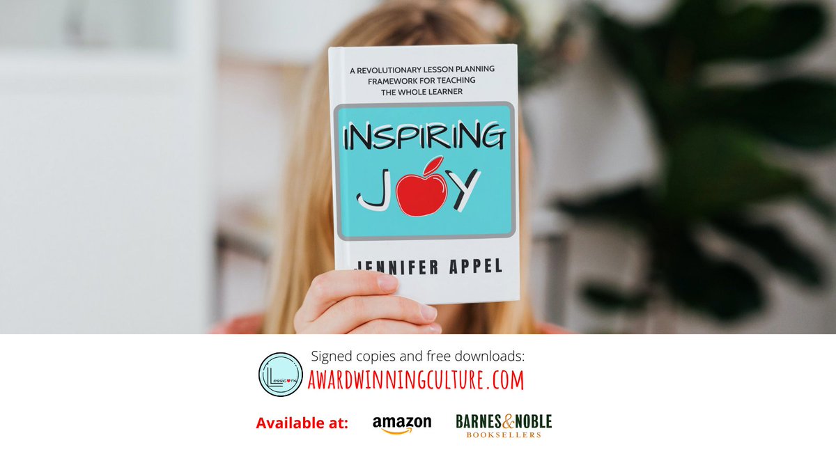 HansNAppel's tweet photo. Are you looking for an elegant way to infuse SEL into your daily academic lesson plans? 

Check out #InspiringJoy

Grab a copy on:
Amazon: https://t.co/Z8DQcMGFlF
B/N: https://t.co/mzfEenOwgG
Signed Copies: https://t.co/jJQpoOZh5e

#LESSICONS #AwardWinningCulture @awculture https://t.co/rOpxGn2ywT