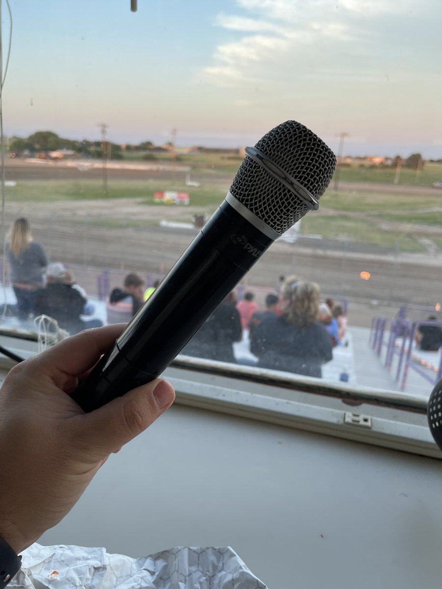 dustywiegert's tweet photo. Behind the mic tonight at RPM Speedway USA! https://t.co/sIk89TaiUo