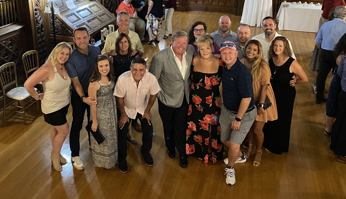 Kentuckyweather's tweet photo. The @WKYT crew celebrating the nuptials of @buzzbaker and his lovely bride. https://t.co/ciamiz1NuT