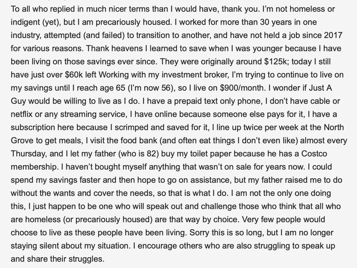 Tim_Bousquet's tweet photo. This comment is so moving. (don't worry; I have no interest in taking Vel's money so will convert their subscription to a freebie) https://t.co/ulIZ8WVKMv https://t.co/PI61iNXD4W