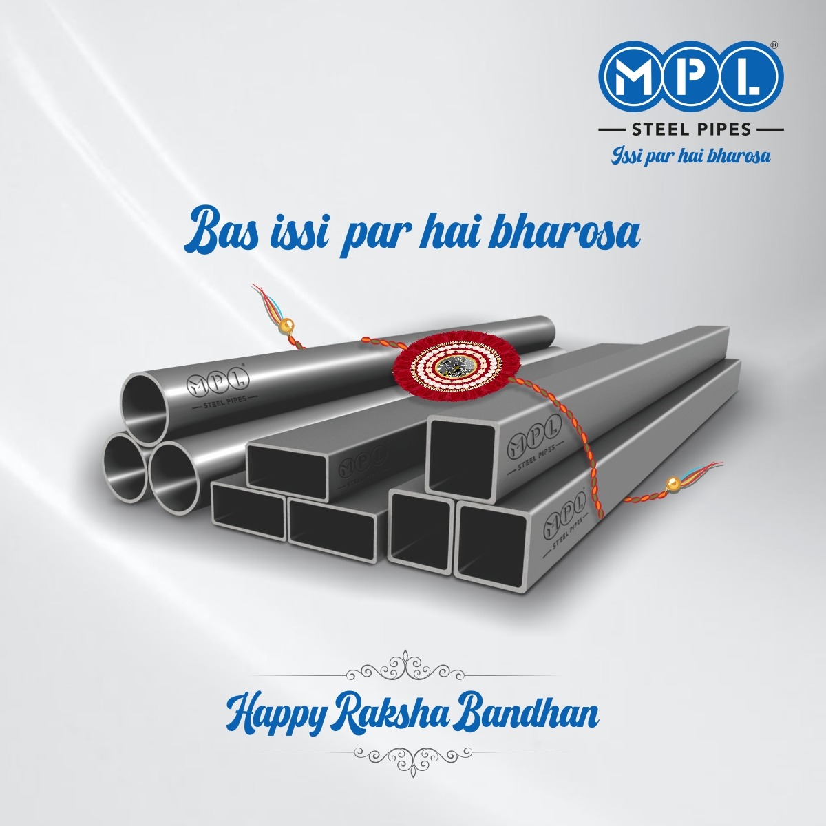 MPLGroup2's tweet photo. MPL Steel Pipes wishes you all a Happy Raksha Bandhan. Let’s celebrate this festival with love, affection, and joy.
#MPLGroup #HappyRakshaBandhan https://t.co/KEi7JV49nY