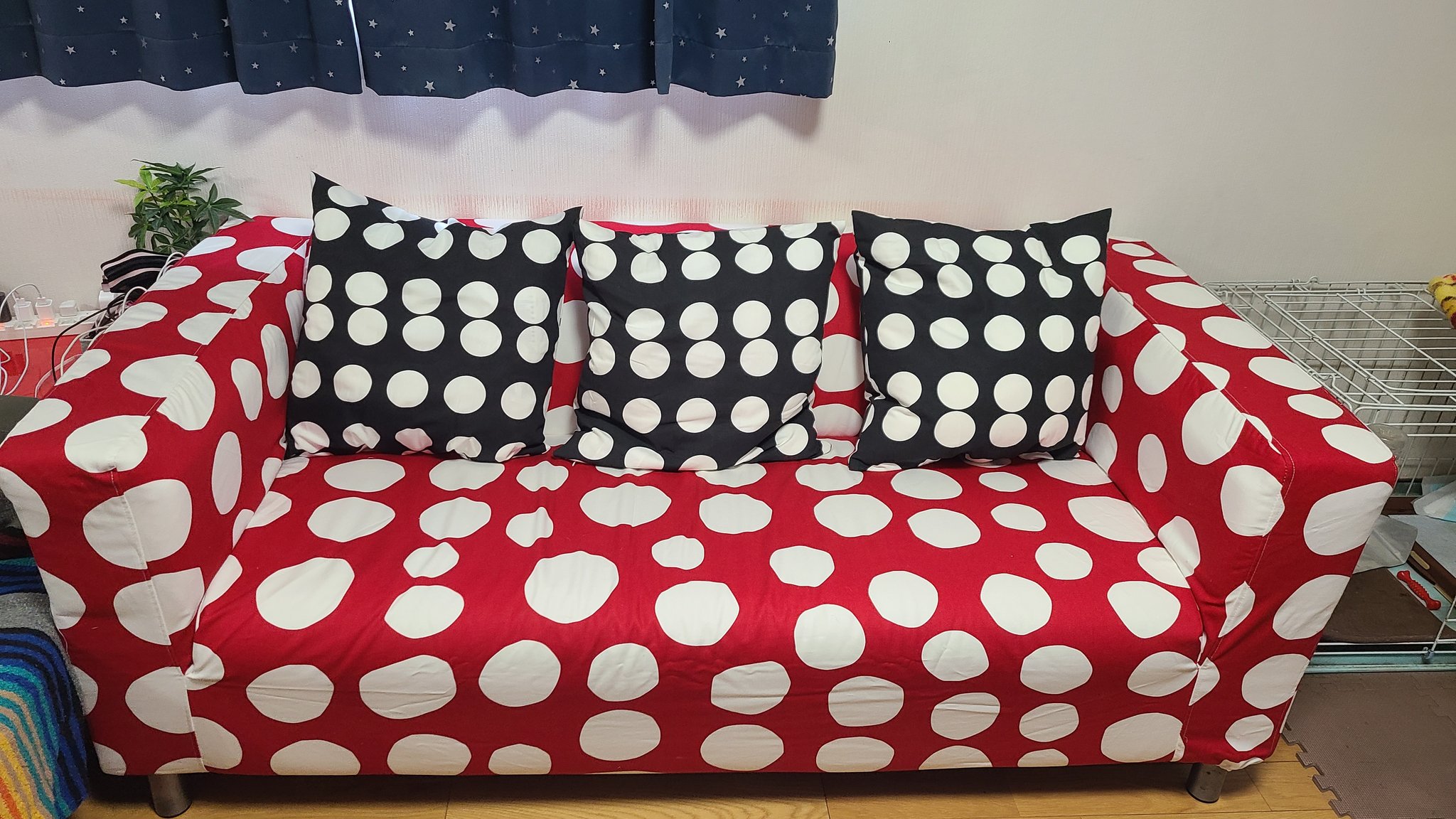 IKEA KLIPPAN ソファカバー 赤 【公式通販】