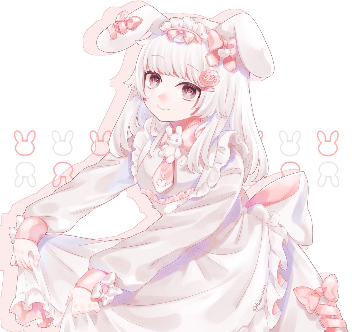 「うさメイド🐰 」|つばるのイラスト