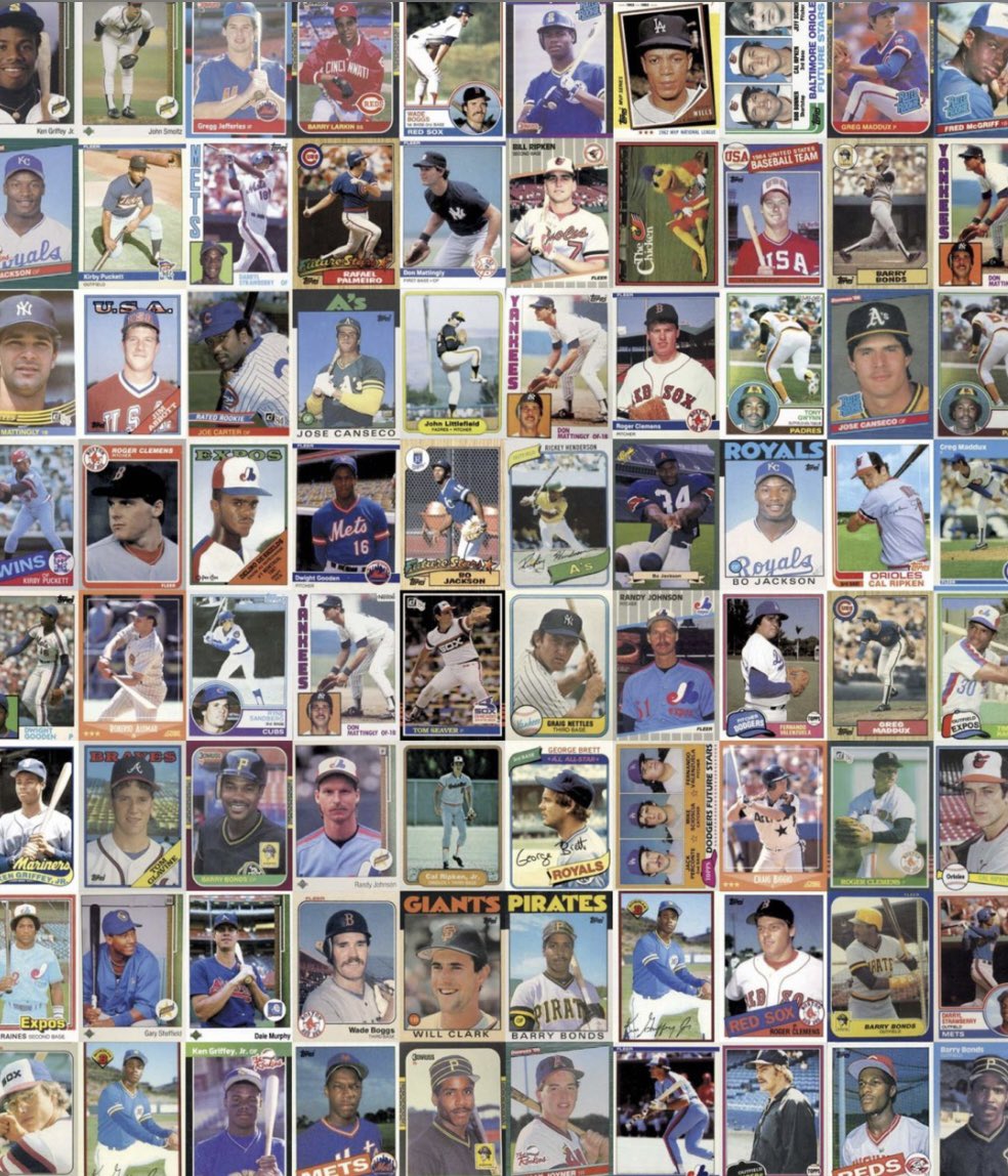 80sSportsNStuff's tweet photo. The most sought after baseball cards of the 1980s… https://t.co/V6Brco8Ra2