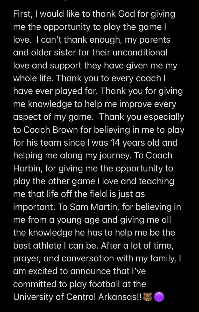 Committed!!🐻🟣 <a href="/LilElmFootball/">Little Elm Football</a> <a href="/UCA_Football/">𝗨𝗖𝗔 𝗕𝗘𝗔𝗥𝗦 𝗙𝗢𝗢𝗧𝗕𝗔𝗟𝗟</a>