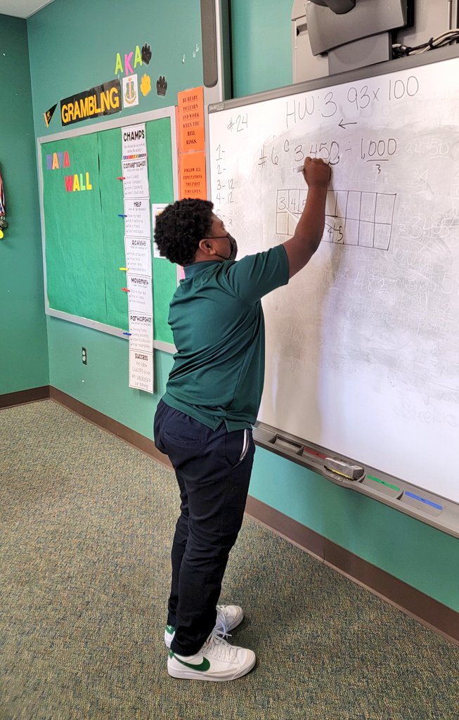 Mrs. McCoy, can I show the class how I solved my problem? ABSOLUTELY!! #StudentTeacher <a href="/MajorElementary/">Major Elementary School</a>