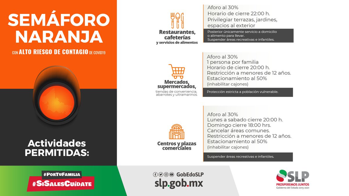 ‼️ATENCIÓN‼️
🟠 A partir del lunes 23 de agosto, implementaremos nuevas medidas restrictivas en todo el estado para ayudar a frenar los contagios de COVID-19.
Consulta la información completa en el enlace: bit.ly/3D6LgXX
Recuerda el uso de cubrebocas es OBLIGATORIO 😷.
