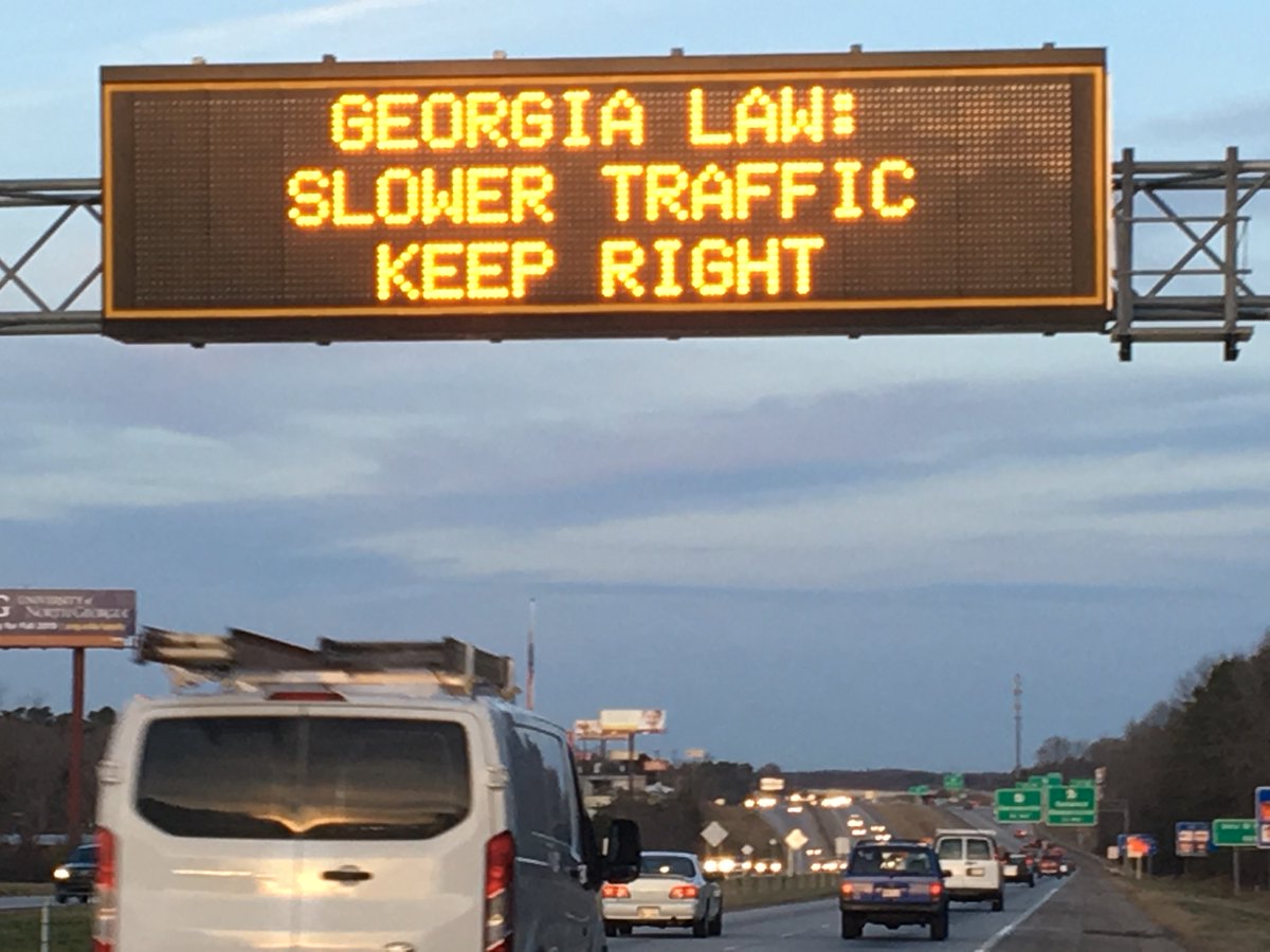 When there are two or more lanes for traffic moving in the same direction, slower vehicles should use the right lane except when passing or making a left turn. Driving too slowly is dangerous because it impedes the regular flow of traffic.