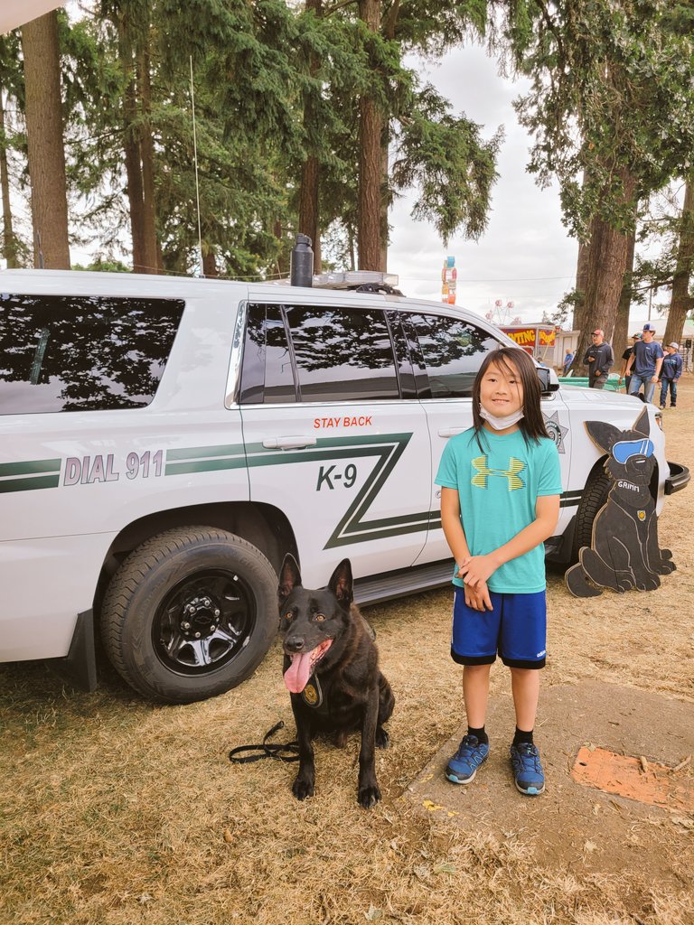 MsSonicFlare's tweet photo. Stopped by the county fair to support #K9 unit!the 4 legged heroes are the best: Grimes, Valli, abbie, urban, Ajax and more. These dogs are working tireless to protect the citizens! Thank you to all of the sheriff's too. ππ€© #thesegen #gsd #GermanShepherd #malinois https://t.co/gw6ZXy9rqZ