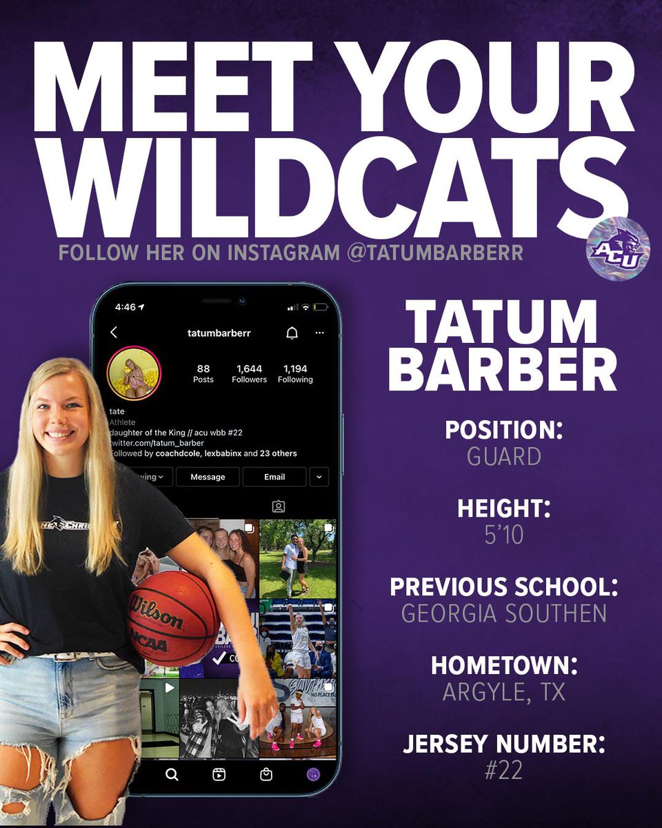 😈 New Challenge Series! 

At the time of this tweet, Tatum Barber has 1,644 followers on Instagram! Our goal is to get her to 1,700 in the next ✌🏽 days!

📲 Let’s make it happen! Ready, Go!