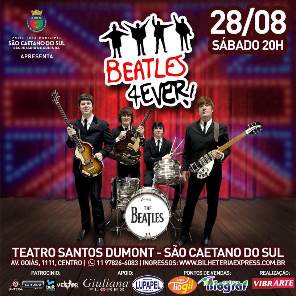 _beatles4ever's tweet photo. Dia 28/08, sábado, o Beatles 4Ever volta a São Caetano do Sul para um show imperdível no Teatro Santos Dumont! Garanta seu ingresso: https://t.co/oecZOOAtgA https://t.co/B8vA1JxZGt