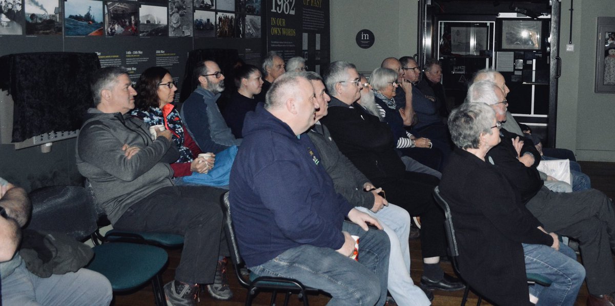FIMuseum's tweet photo. Dr Chris Parry, retired Royal Navy Rear Admiral, gave an illuminating first hand account of his experiences during the Falklands War at the HDM this evening.
Thank you from us all! @DrChrisParry
#falklandswar #1982war https://t.co/rjqRX1vEvr