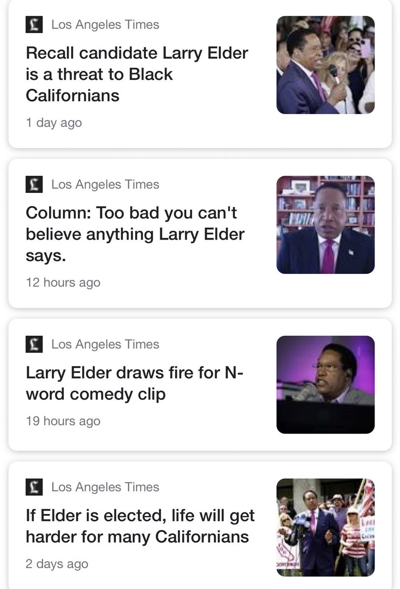 LegendaryEnergy's tweet photo. I can’t stop laughing at these LA Times headlines.

@larryelder got them scared! 😂😂 https://t.co/SU6E60JxFx