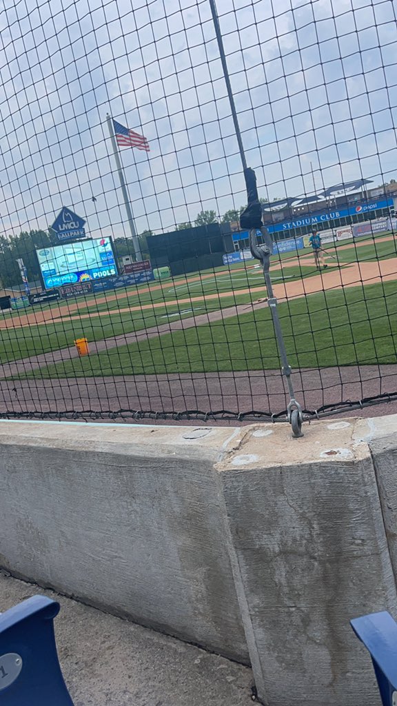 DynaSlays's tweet photo. Sec 118 row 2 seat 5 great day for a ball game @wmwhitecaps https://t.co/Z6dErqGQ6B