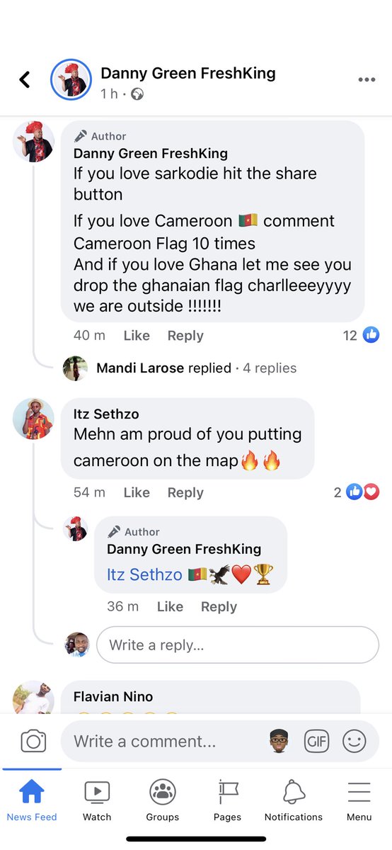 PrinzSarkCess's tweet photo. Apparently, Danny Green 👇, is a Cameroonian 🇨🇲 comedian…he posted his video with @sarkodie on FB &amp; his countrymen are so proud of him for projecting Cameroon. Sarkodie is an African treasure, let’s learn to cherish him. #SarkodieLiveInNigeria https://t.co/tMJuZyQztz