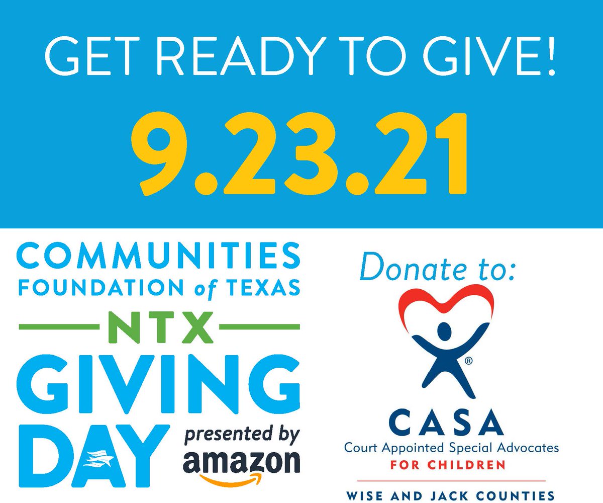 CASAWiseAndJack's tweet photo. Save the date: 9/23/21 is #NTxGivingDay! https://t.co/Ct0z96Kqds