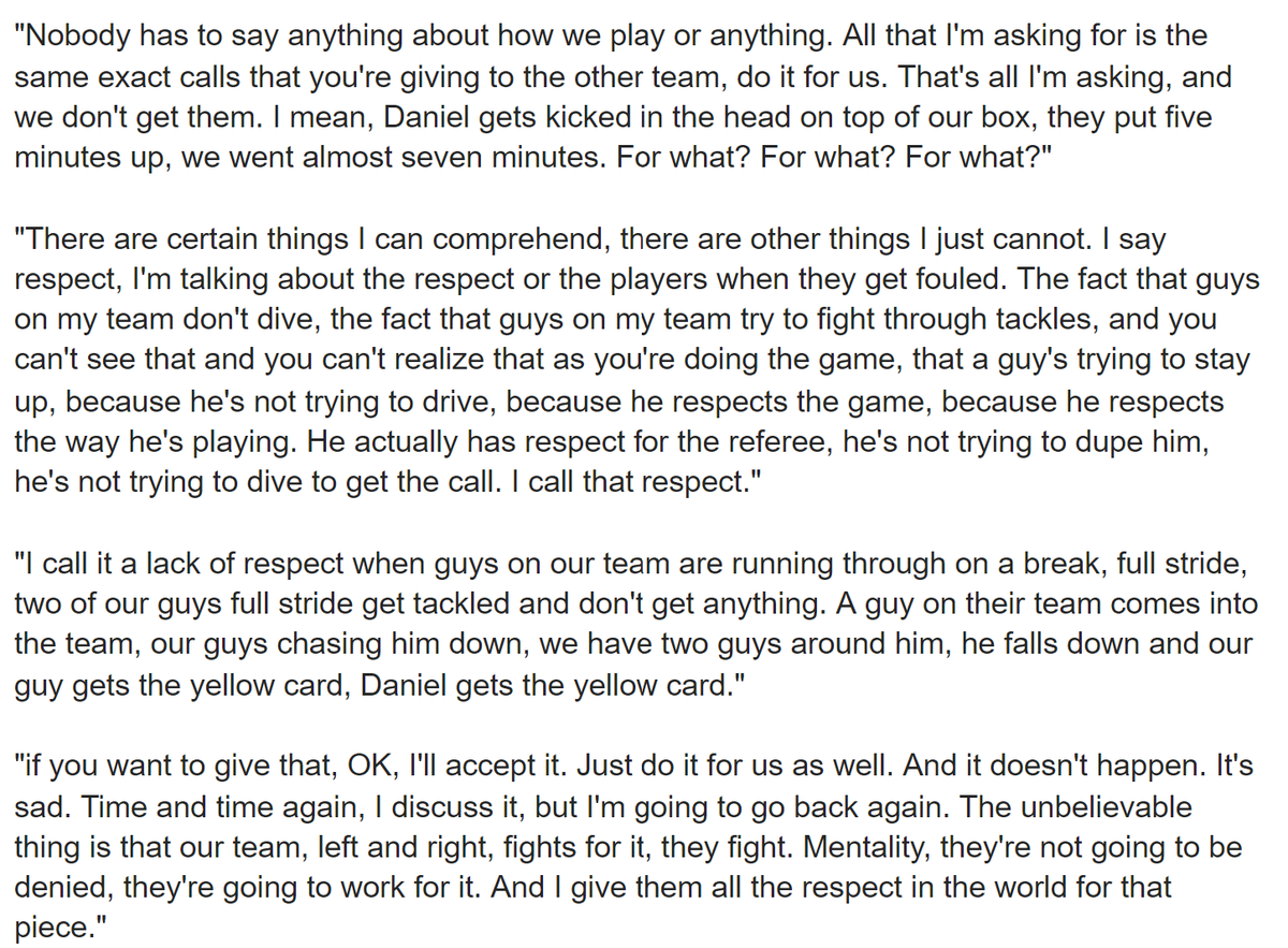 ShaunGoodwinID's tweet photo. Here is Peter Vermes' FULL monologue about refereeing and respect for his team following today's game. #SportingKC #MINvSKC https://t.co/yceY81NbuD