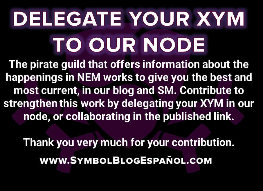 Symbol_Espanol's tweet photo. We work hard to offer you the best and most current information about the events in NEM in our blog and SM. Contribute to strengthen this work delegating your XYM in our node: https://t.co/umXHjEZP6C or collaborating from our blog: https://t.co/TnO9iyc4Of https://t.co/BeS0LN45o9