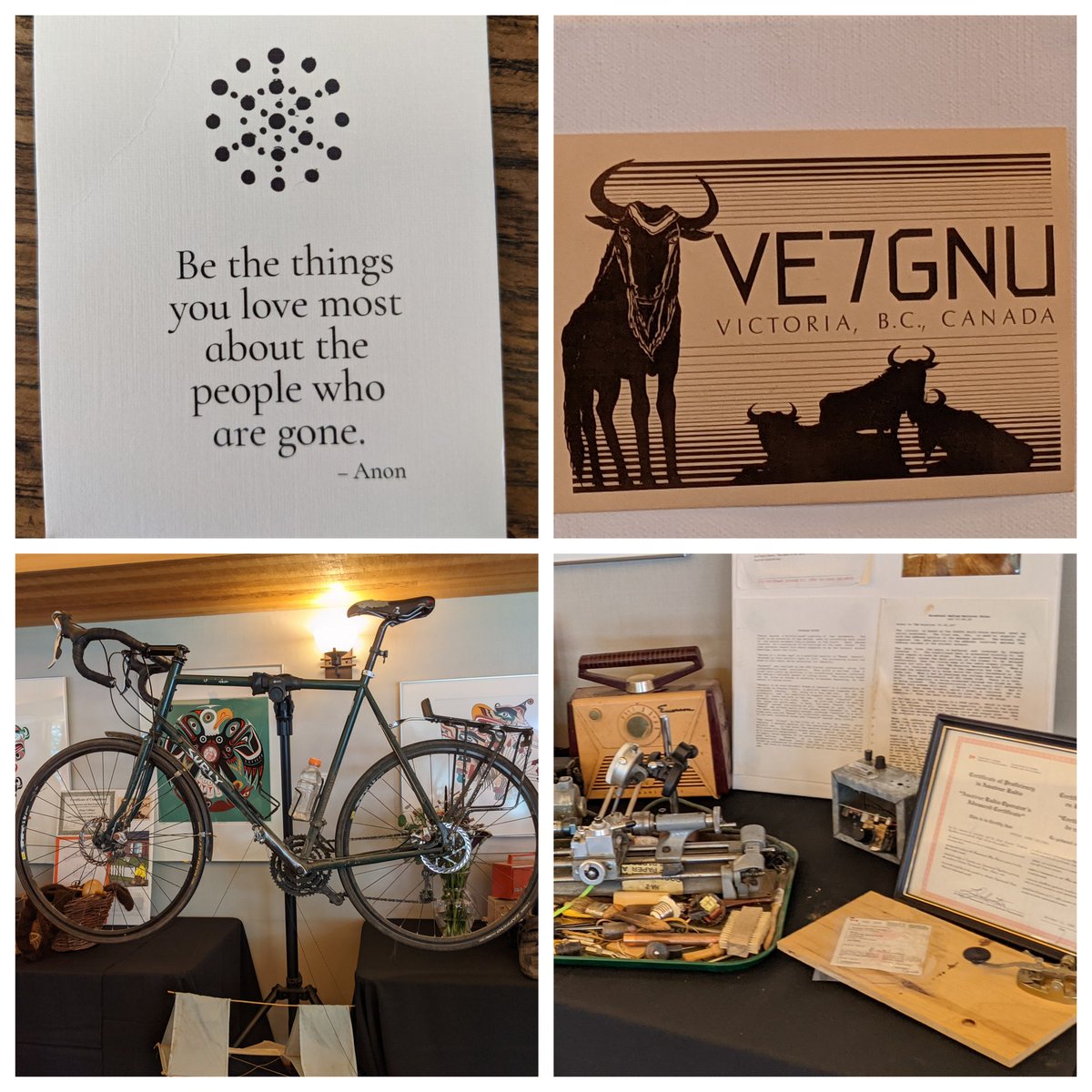 SocMedGirlyyj's tweet photo. This afternoon family, friends, colleagues, and associates gathered to honour an extraordinary polymath. Musician, cyclist, ham, inventor, and so much more. A brilliant and kind man, Doug / #VE7GNU will be missed. #SilentKey #EMBC #PREOC https://t.co/ulQrkDHcZv