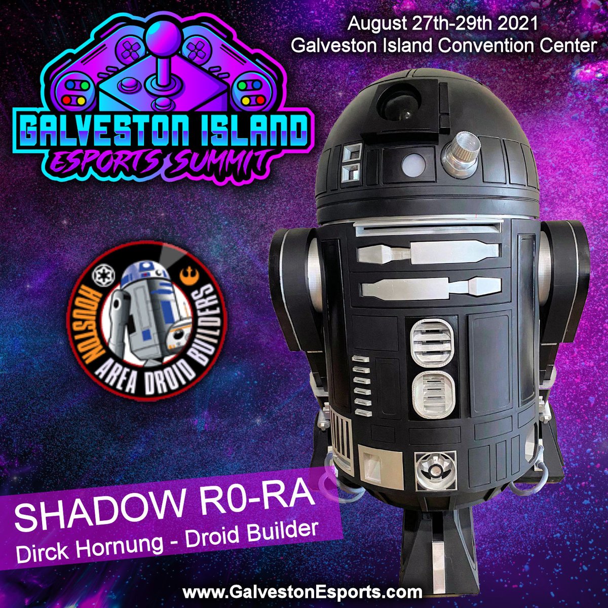 GalvestonEsport's tweet image. Have you checked out our 2021 Guest list recently?
2021 Guests: galvestonesports.com/guests/
🎮 Get your 2021 passes: GalvestonEsports.com
#VirtualReality #BattleRobots #GES2021 #Galveston #GalvestonIsland #USARMY #Esports #VideoGames #Robotics #TEXSEF #GISD #RocketLeague