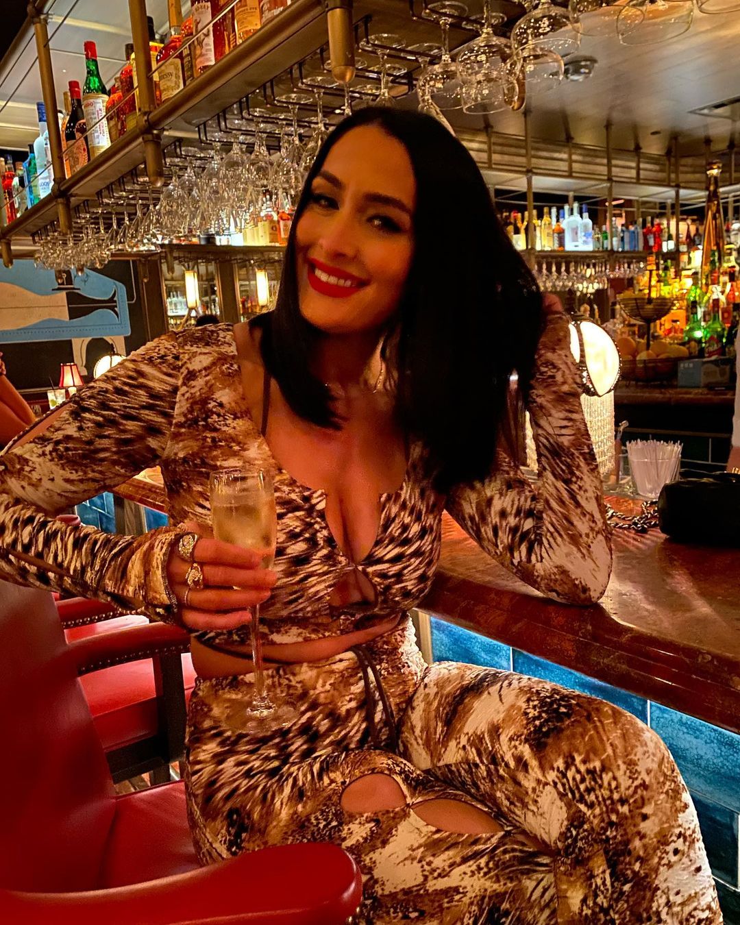 Photos: Nikki Bella Spends Time At Bar After WWE Summerslam 2021 Ban 5