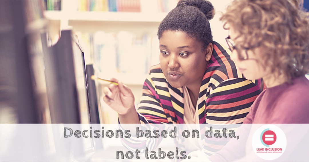 leeannjung's tweet image. ↗️ Inclusive educators make instructional decisions based on classroom assessment data, not labels. Implication: All the students with IEPs don't get grouped into a resource room together. #LeadInclusion