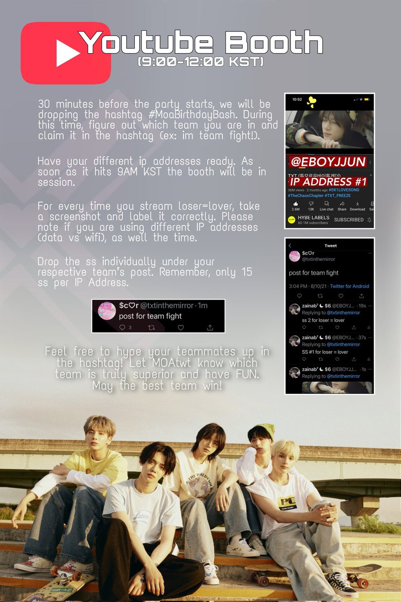 moabirthday's tweet image. these are the guidelines for the YouTube booth! Check them out! comment which team you are in with the MOA festival tags!

#TeamFIGHT: if you were born in January - June
#TeamESCAPE: if you were born in July - December