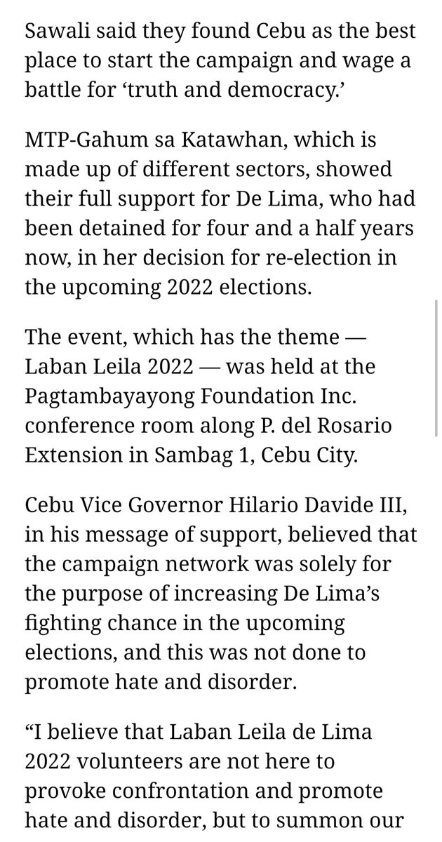 Don8don3's tweet photo. Movement for Transformative Politics ( MTP ) - Gahum sa Katawhan , a group supporting @SenLeiladeLima bid in the coming electoons .
Ibalik ang dangal sa Senado
#LabanLeiladeLima https://t.co/DTVXpNoPYd