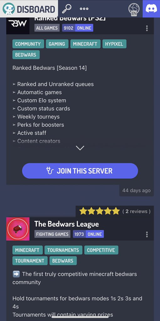 Bedwars Discord Server!