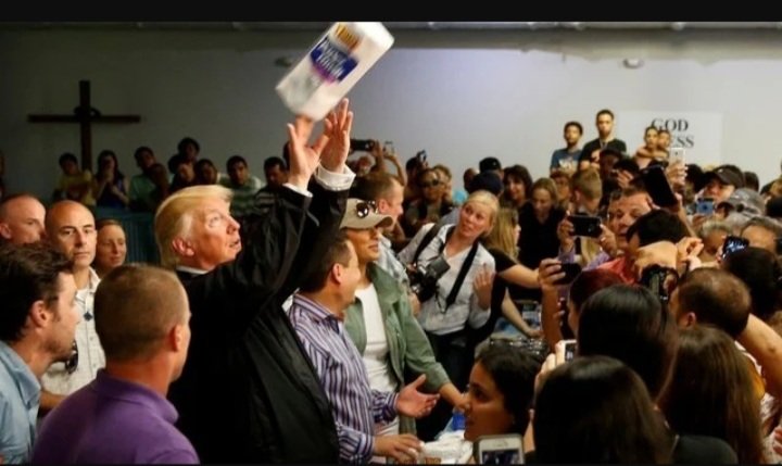 ChrisWerner_WL3's tweet photo. #MyPresident
would not fling toilet paper rolls at hurricane victims LIKE A JOKE https://t.co/faMSDm5nTl