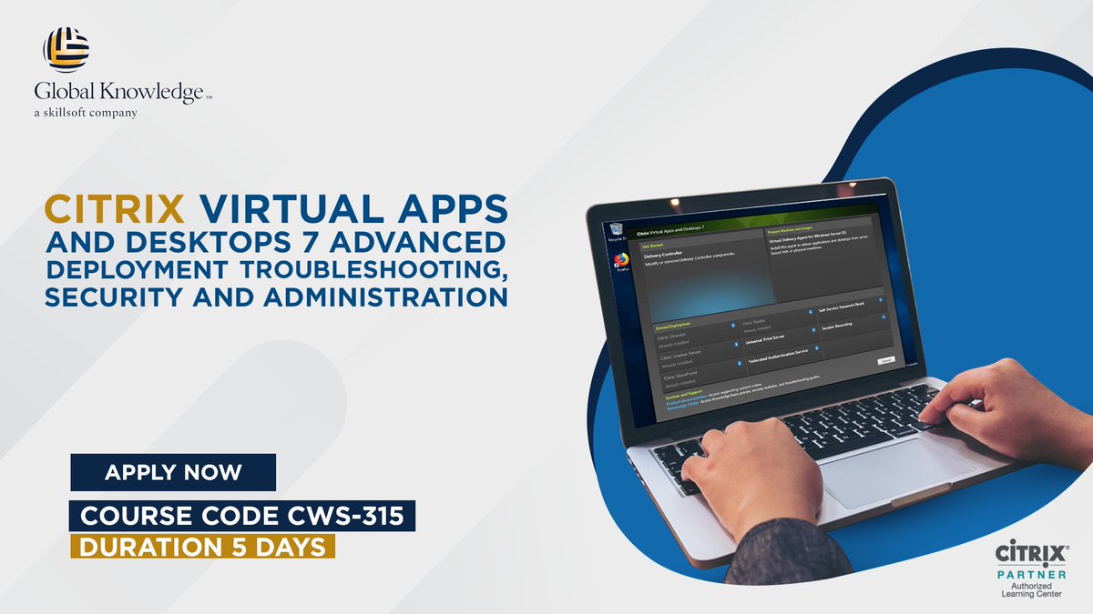 GKSaudi's tweet image. انتقل الى مستوى متطور في مهارات Citrix Virtual Apps and Desktops 
اشترك الان:
globalknowledge.com/en-sa/courses/…
#globalknowledge #citrix #virtualapp #cloud #courses #onlinetraining #IT