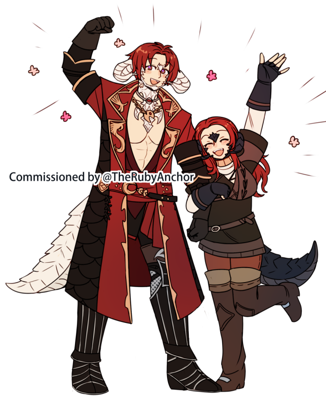 And part 2! I wanted these two together bc they're ffxiv! Once more, thanks for the support!!