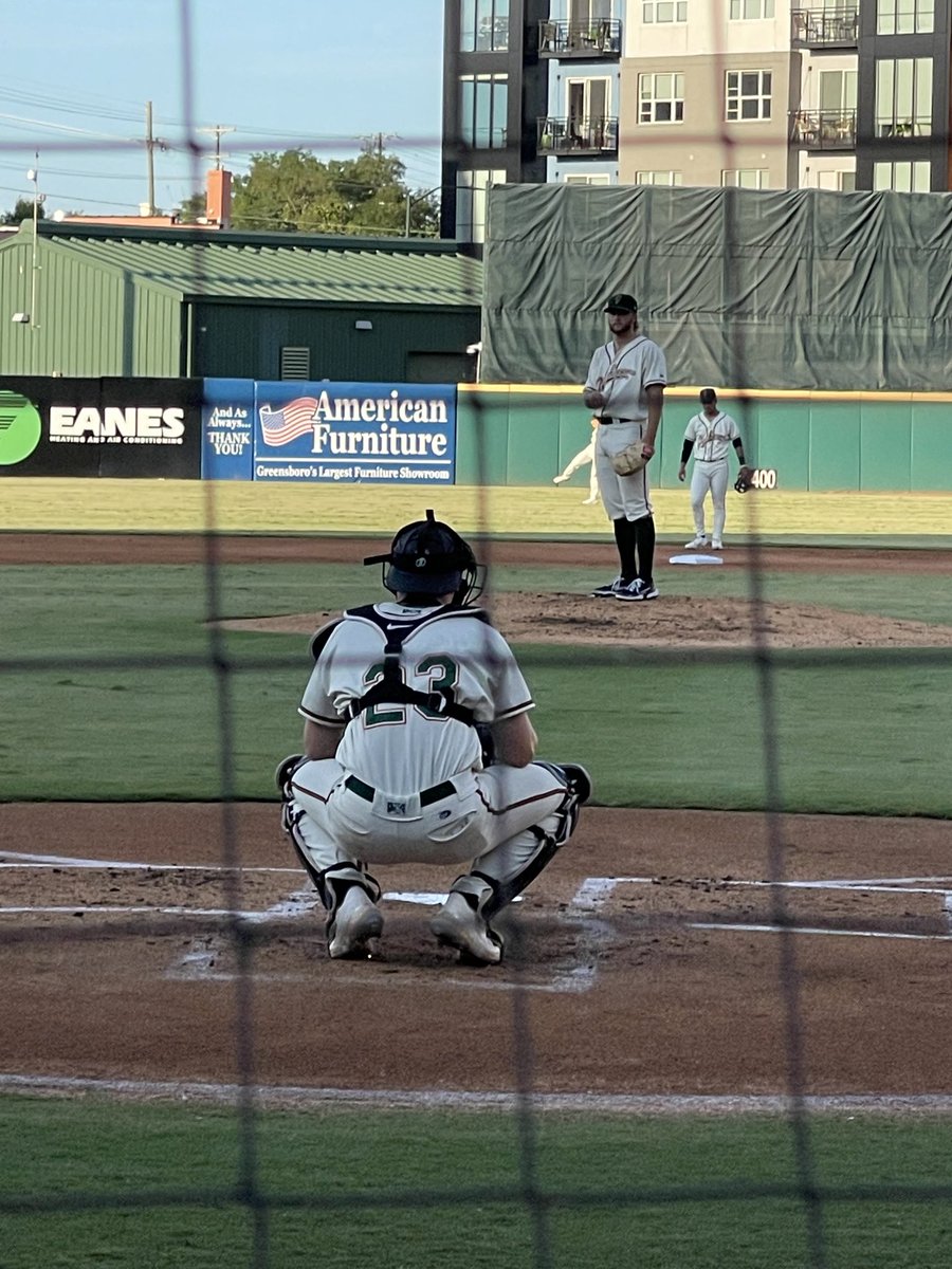 Double Pgh vision - watching Steelers game from Greensboro Grasshoppers with #1 pick Henry Davis 23. #snuproud 💛🖤💛🖤