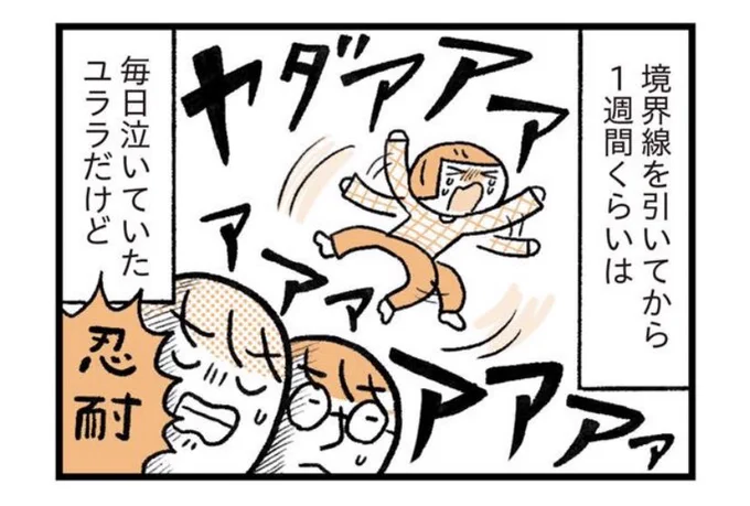 本当に毎日泣いてて、ウウゥ、、ってなってたた。今は「寝るのイヤアアア!」とは言うけど寝室にはすんなり行くし泣くのもなくなり、ぬいぐるみをトントンしたり、お茶飲んだりゴロゴロ転がっていったり夫の上に乗ったり、本人の寝る前ルーティンをしたら寝ています!! 