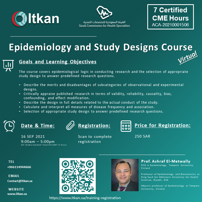 Itkan_SA's tweet photo. Register while you can for optimal knowledge and CME hours.

https://t.co/eYvp0UdkIC

- Biostatistics Virtual Course
- Statistical Package for the Social Sciences (SPSS) Course
- Epidemiology and Study Designs Course

#CME #CMEhours  #Medical #biostatistics #SPSS #epidemiology https://t.co/YlNkAu4zPK