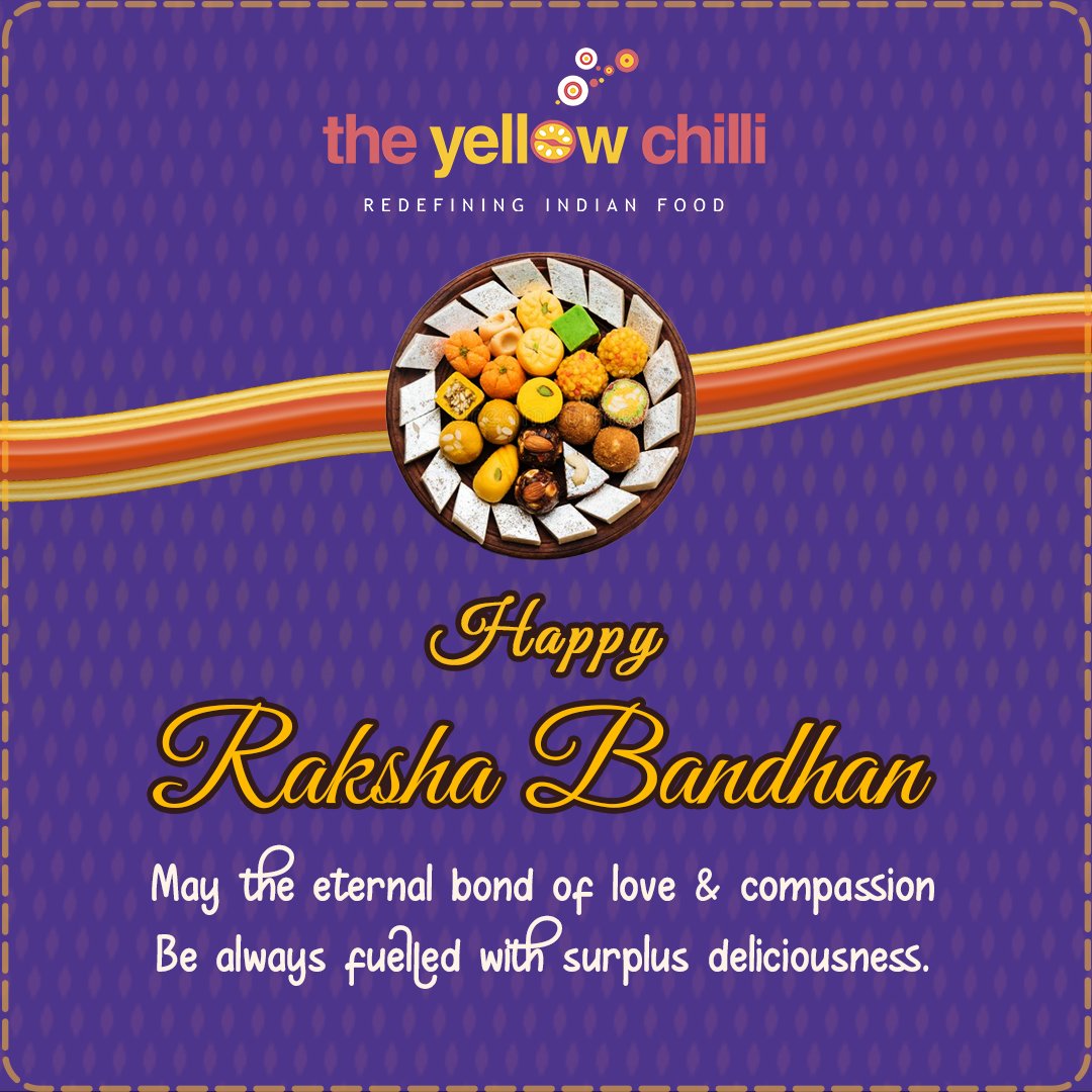 TheYellowChilli's tweet photo. Let's celebrate this beautiful bond of a brother and sister. 
Happy Raksha Bandhan ! #RakshaBandhan #rakhi https://t.co/wzXRplQC2r
