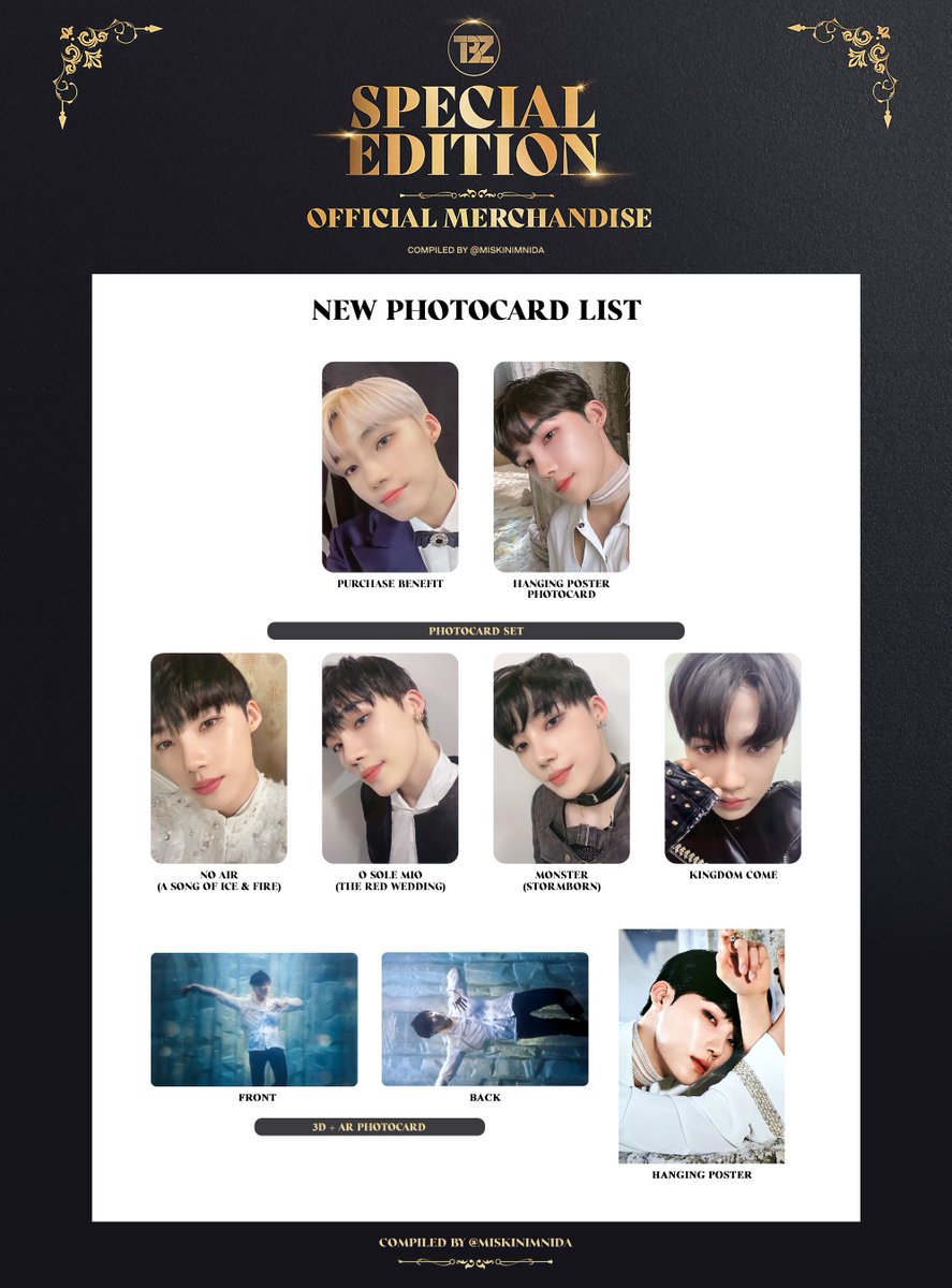 THE BOYZ - KINGDOM SPECIAL EDITION MD Photocard List 🏰👑 (another