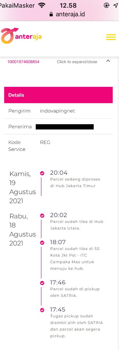 iiipannn's tweet photo. @anteraja_id halo min, bisa tolong di terawang paket saya dimana? udah hari ke 5 ini. https://t.co/rE9Zi39ud7