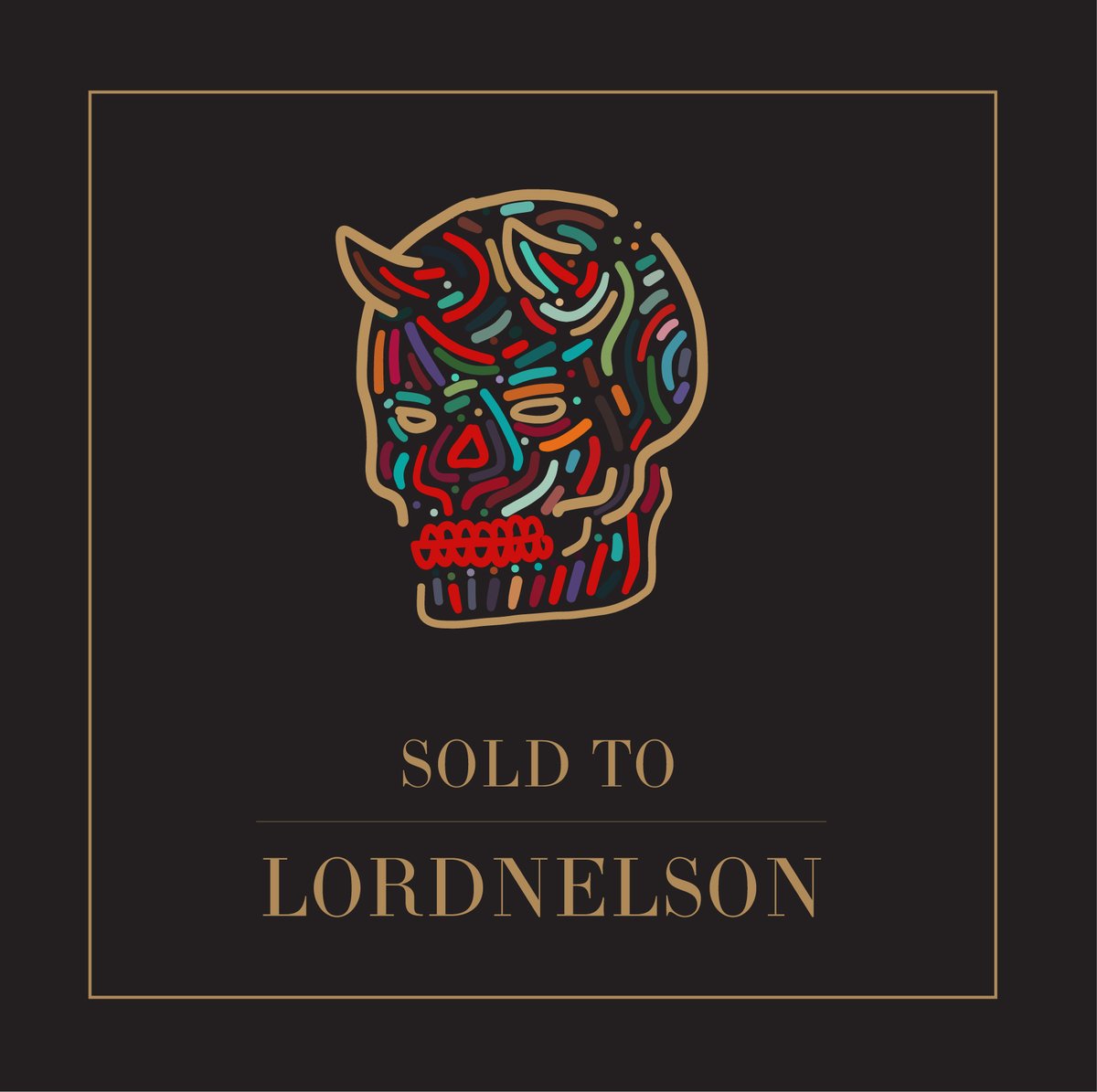 skull_nouveau's tweet photo. First sale! 🎉🎉🎉
'DEMONIO' from the Genesis Collection has been sold to LordNelson, a massive THANK YOU and shoutout for your support! 💪💀 #skullnouveau #NFTCommunity #NFTs https://t.co/DWCR7kO4Sm