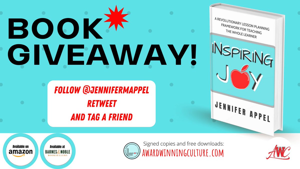 BOOK GIVEAWAY TODAY!! To enter: *Follow ME *Retweet *Tag a Friend Preview #InspiringJoy at: Amazon: amzn.to/3sFmnhn #AwardWinningCulture @awculture