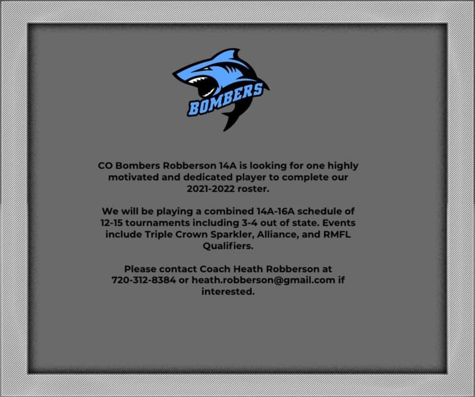 Select spot on a CO Bombers 14A team.