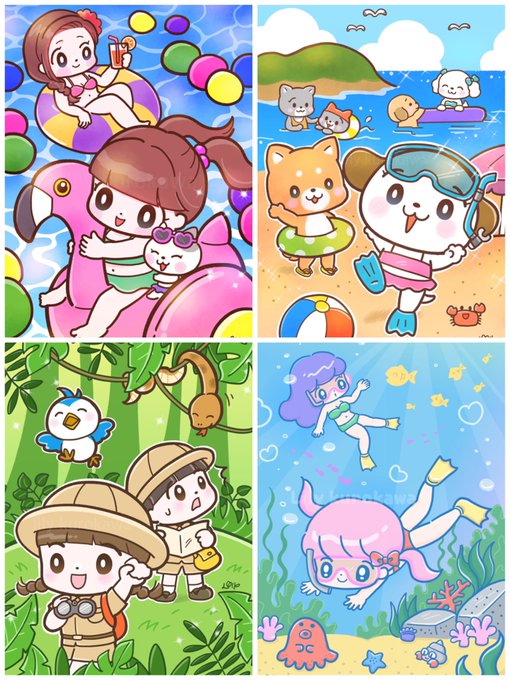 夏っぽいイラストのtwitterイラスト検索結果