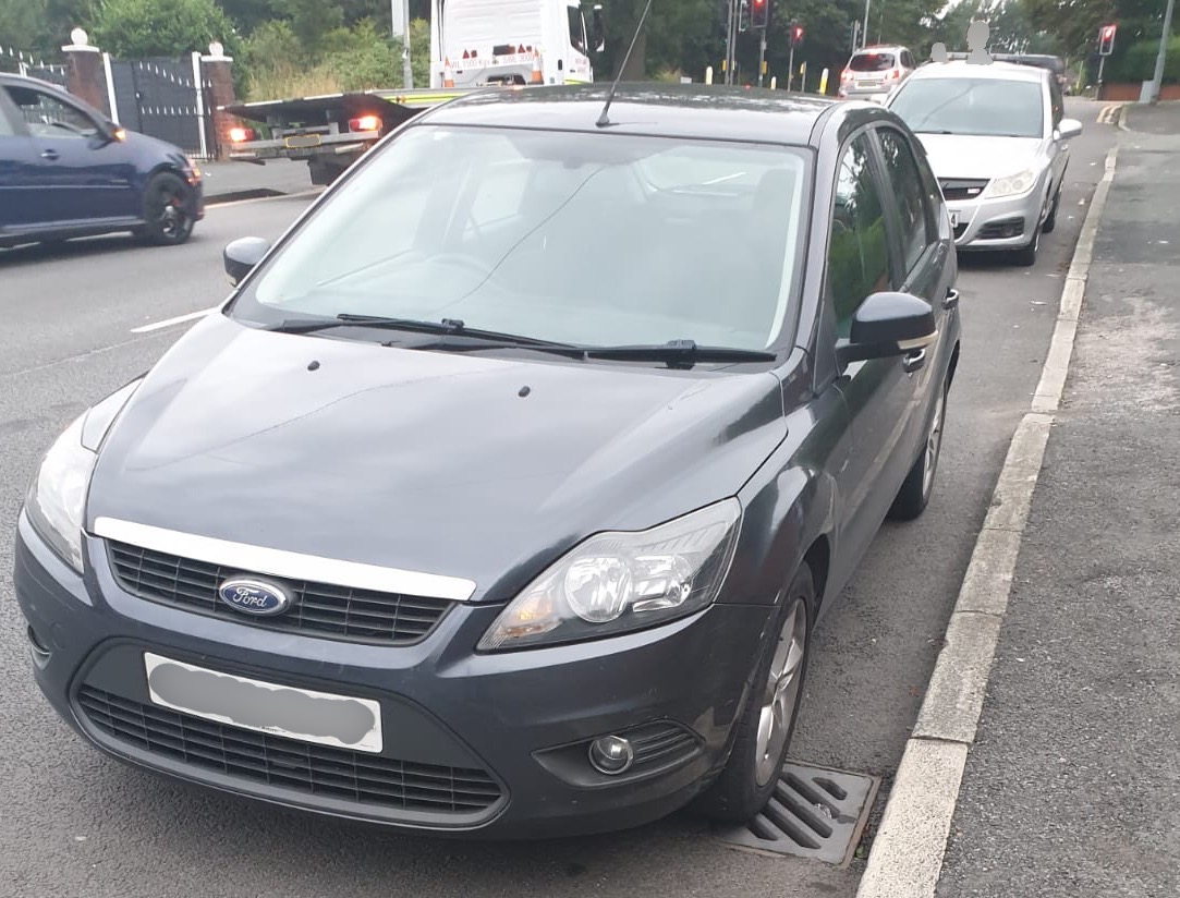 gmptraffic's tweet photo. #XT24 stopped this Vectra in @GMPBlackley. Driver found to have a revoked licence and no insurance. Whilst dealing with the Vectra a cloned Focus pulled up. Driver was spoken with and found to be disqualified! Both vehicles seized #165 and both drivers reported @DriveInsured https://t.co/BoKUylBq3s