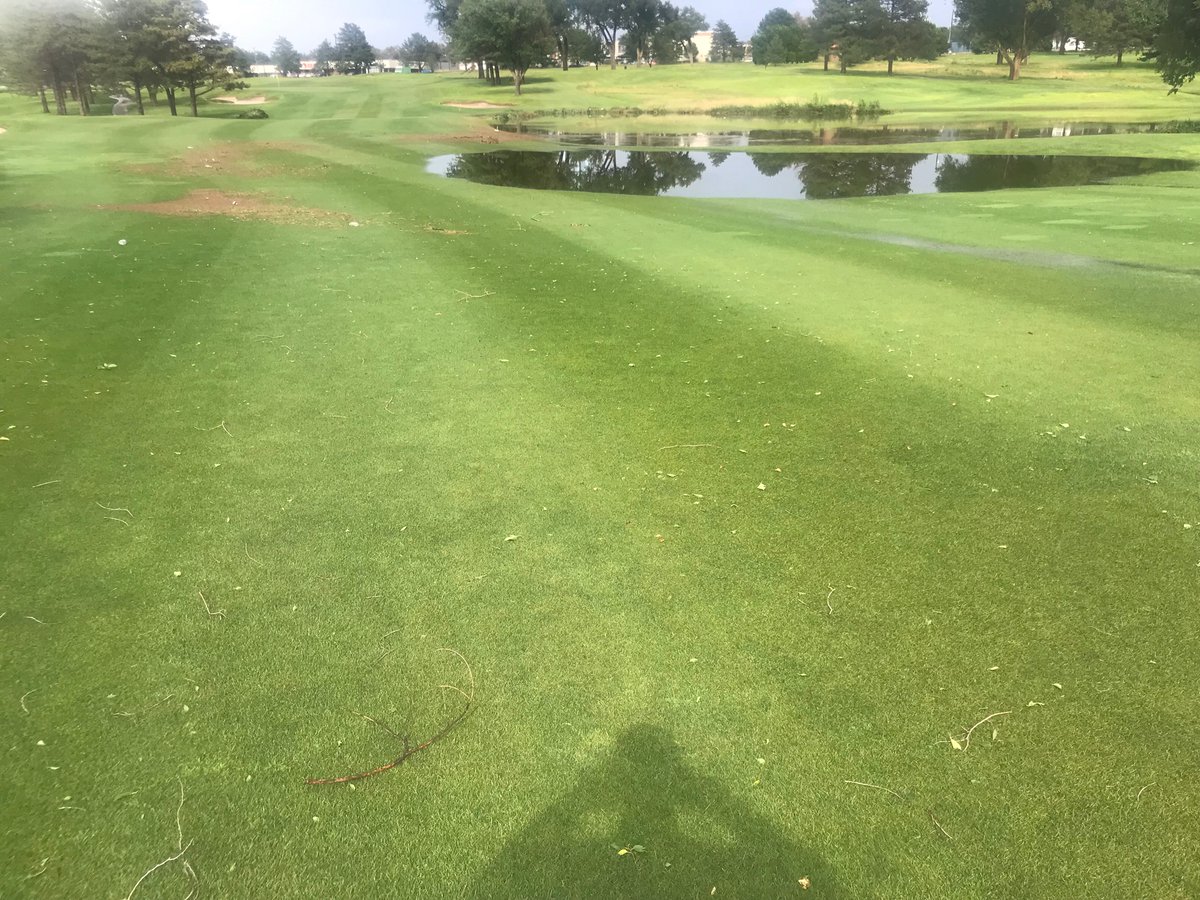 DillanJones6's tweet image. 3.5” of rain in less than a hour. Course is a mess. Clean up will begin tomorrow and greens aerification on Monday. Going to be a busy week.