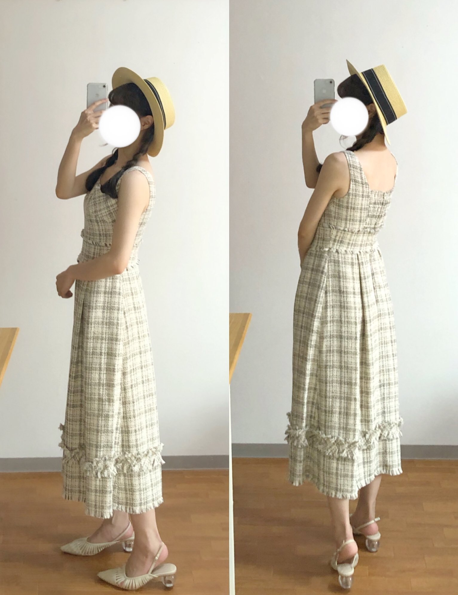 herlipto Summer Tweed Midi Dress ワンピース