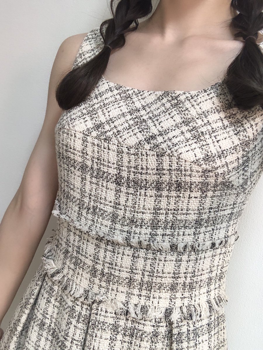 Herlipto Summer Tweed Midi Dressロングワンピース/マキシワンピース