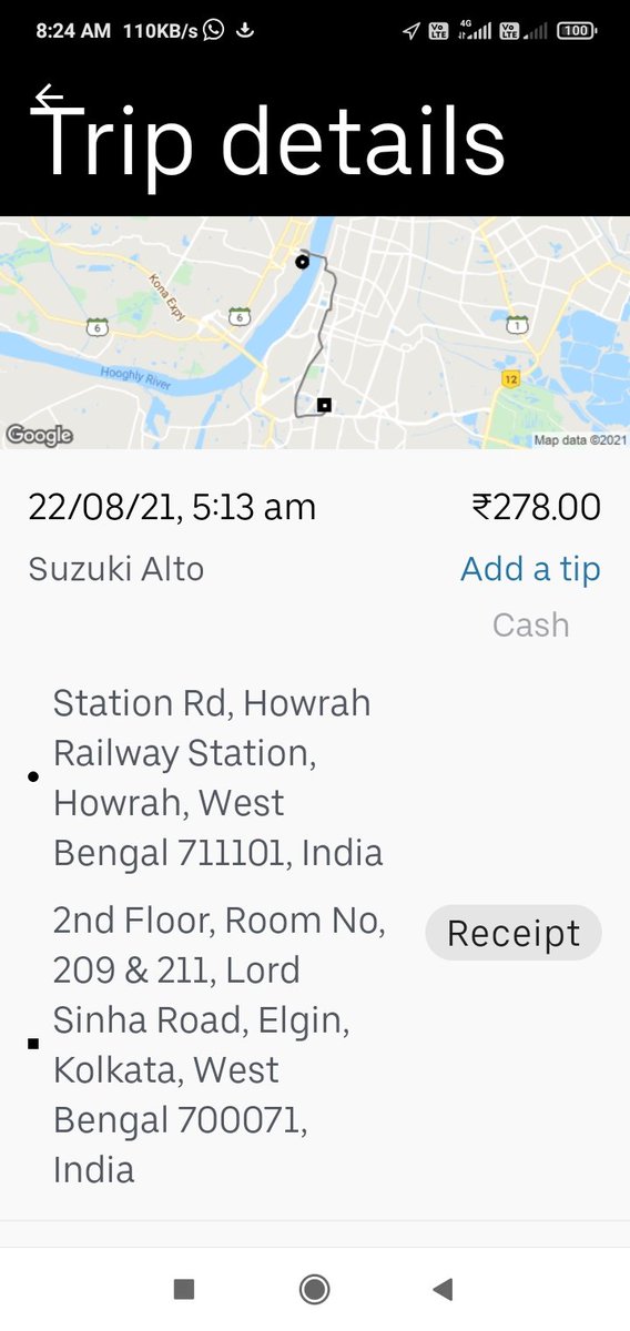 dazler65's tweet image. @Uber_India @Uber_Support When booked fare shown Ra. 203/- but when completed its shown Rs. 278/-
Why such type of fare, please explain