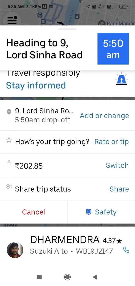 dazler65's tweet image. @Uber_India @Uber_Support When booked fare shown Ra. 203/- but when completed its shown Rs. 278/-
Why such type of fare, please explain