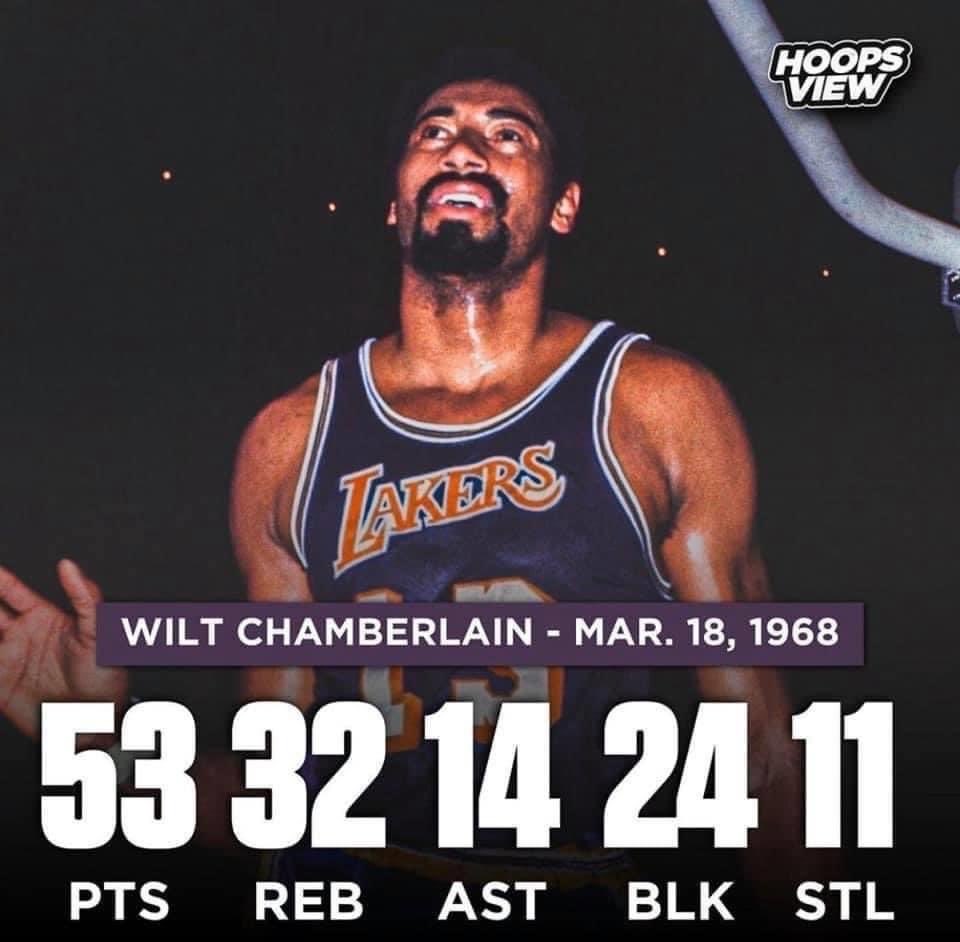 Happy birthday to, I m sorry, the  the late great Wilt Chamberlain 