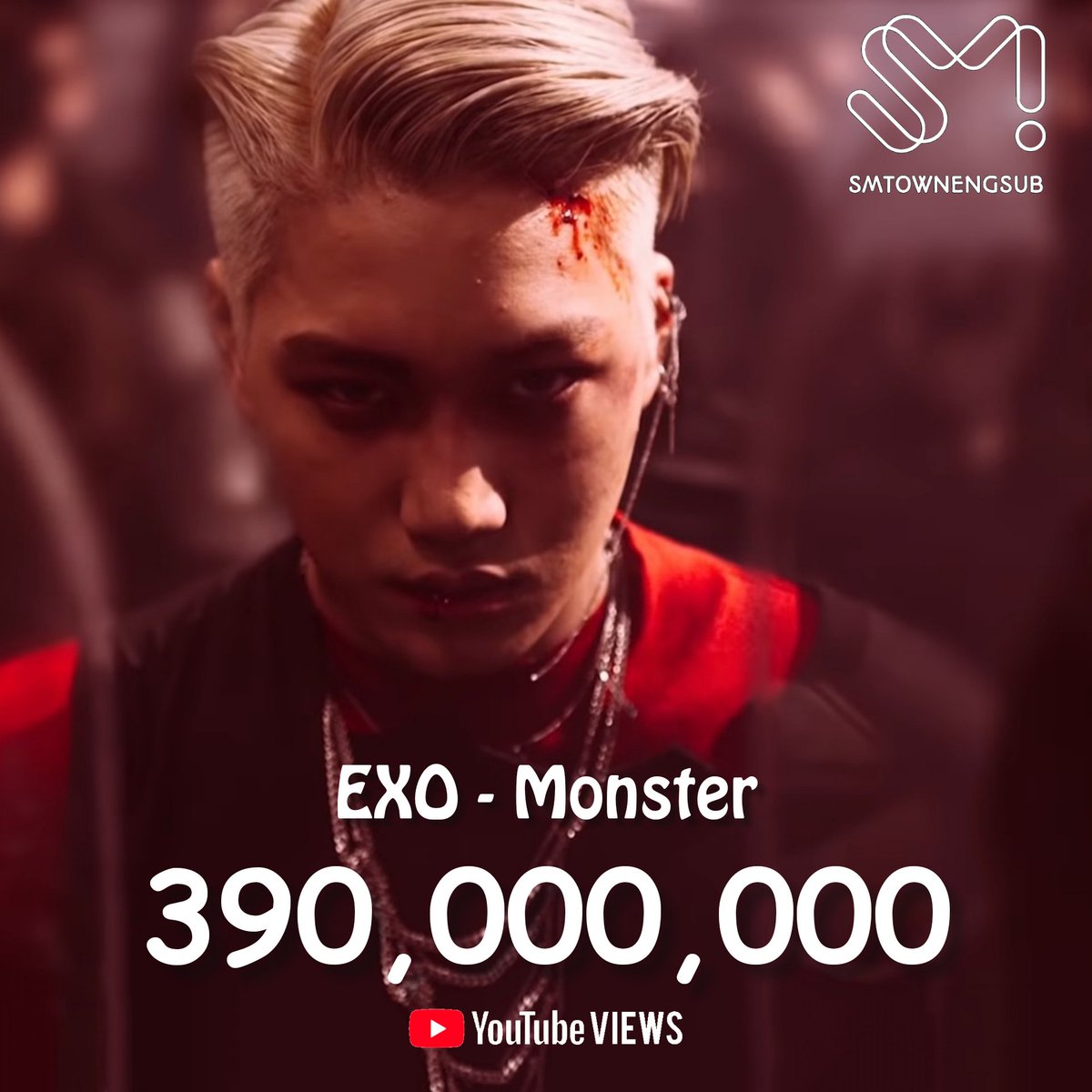exodo11293's tweet photo. .
@weareoneEXO
 "Monster" becomes the 2nd SM music video to hit 390,000,000 views on YouTube https://t.co/2YkkH2Dz2P